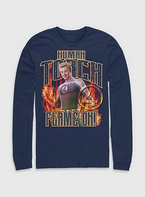 Marvel The Fantastic Four: First Steps Johnny Storm Human Torch Flame On Long-Sleeve T-Shirt BoxLunch Exclusive