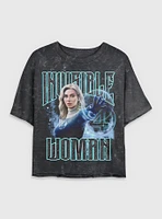 Marvel The Fantastic Four: First Steps Sue Storm Invisible Woman Womens Mineral Wash Crop T-Shirt BoxLunch Exclusive