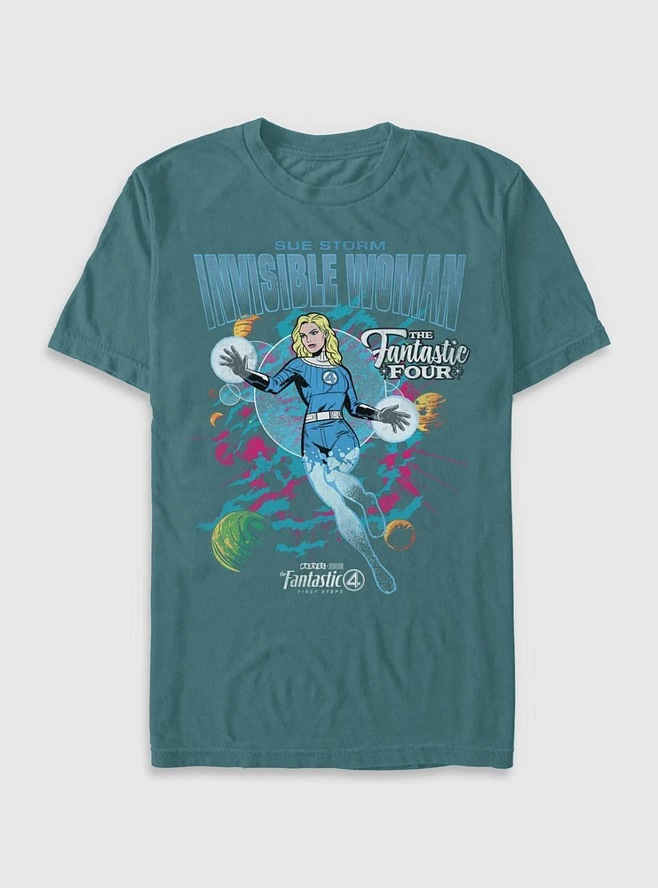 Marvel The Fantastic Four: First Steps Comic Cover Sue Storm Invisible Woman Garment Dye T-Shirt BoxLunch Exclusive