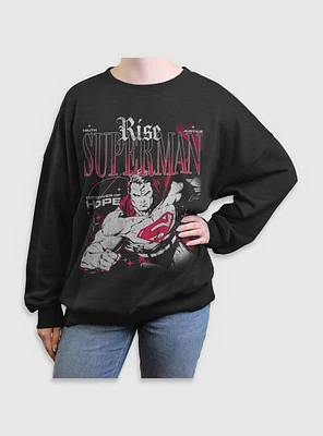DC Comics Superman Rise Truth Justice Hope Girls Oversized Sweatshirt BoxLunch Exclusive