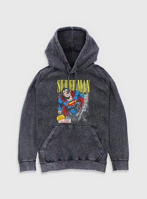 DC Comics Superman Vintage Mineral Wash Hoodie BoxLunch Exclusive