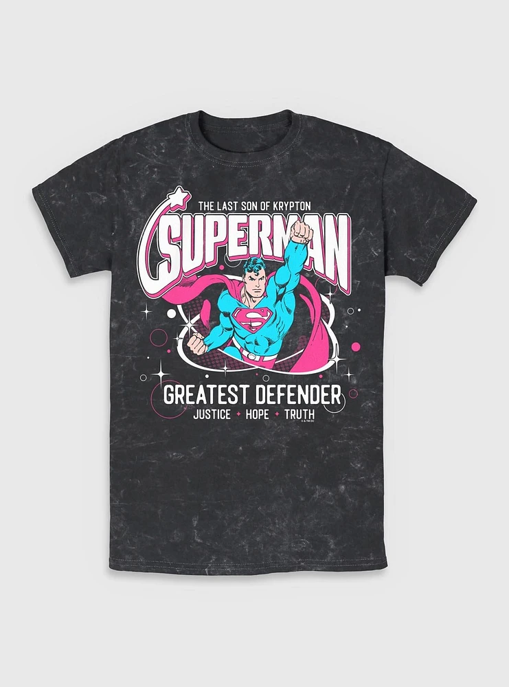 DC Comics Superman Greatest Defender Mineral Wash T-Shirt BoxLunch Exclusive