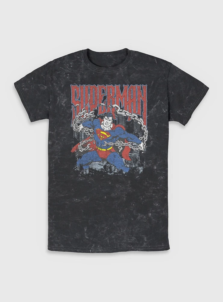 DC Comics Superman Unchained Mineral Wash T-Shirt BoxLunch Exclusive