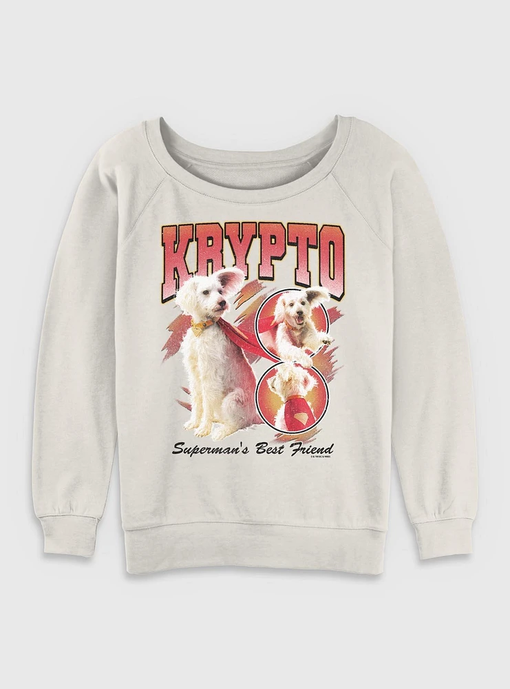 DC Comics Superman Krypto Superman's Best Friend Girls Slouchy Sweatshirt BoxLunch Exclusive