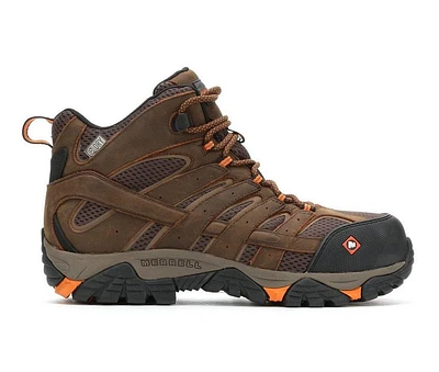Men's Merrell Work Moab Vertex Mid Waterproof Comp Toe Boots