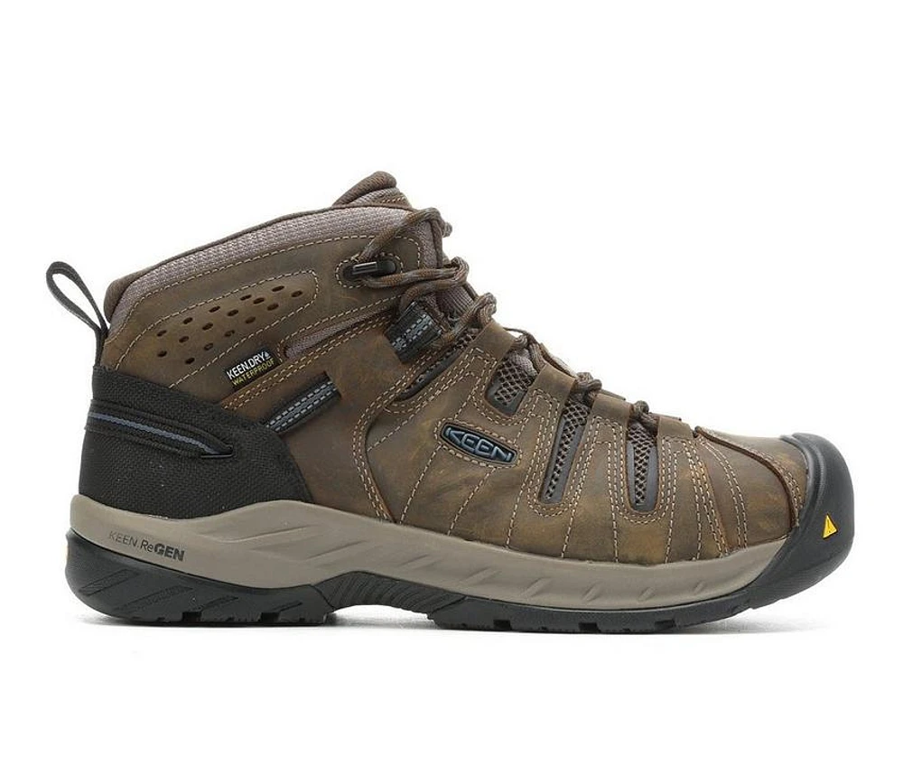 Men's KEEN Utility Flint II Mid Waterproof Steel Toe Work Boots