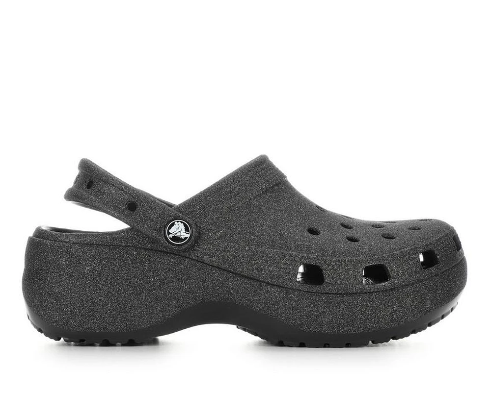 Women's Crocs Classic Platform Glitter Clogs