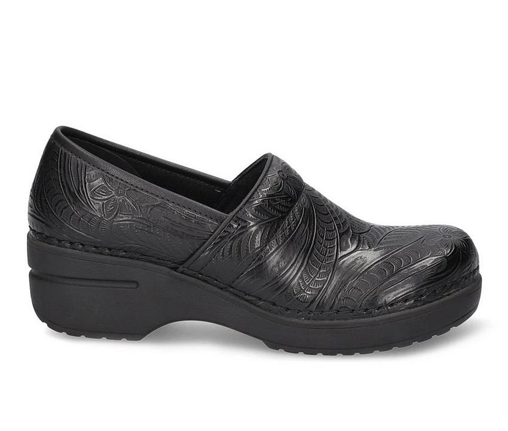 Women's Easy Works by Street Lead Black Tooled Slip-Resistant Clogs