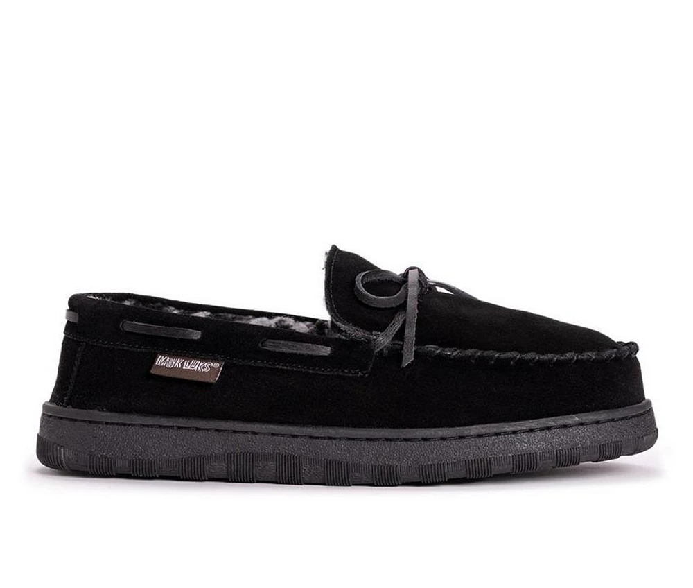 MUK LUKS Men's Paul Printed Berber Suede Moccasins