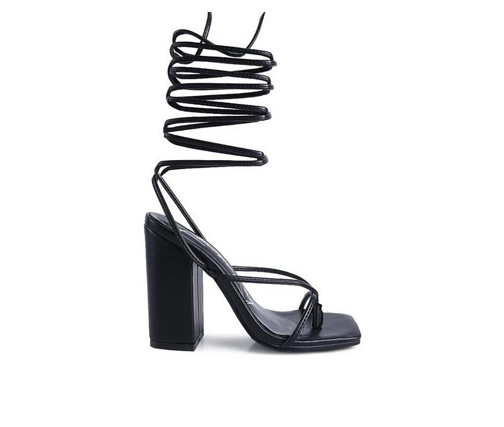 Women's London Rag Dance Block Heel Dress Sandals