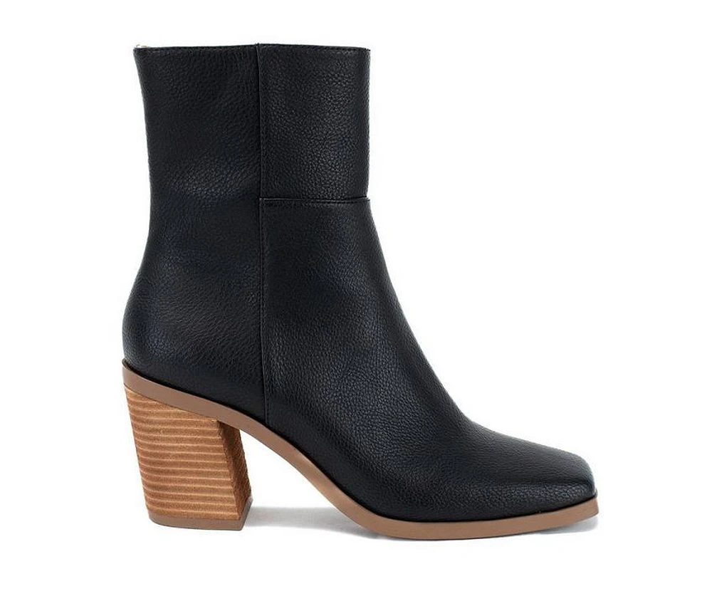 Women's Yellow Box Maora Low Calf Heeled Booties