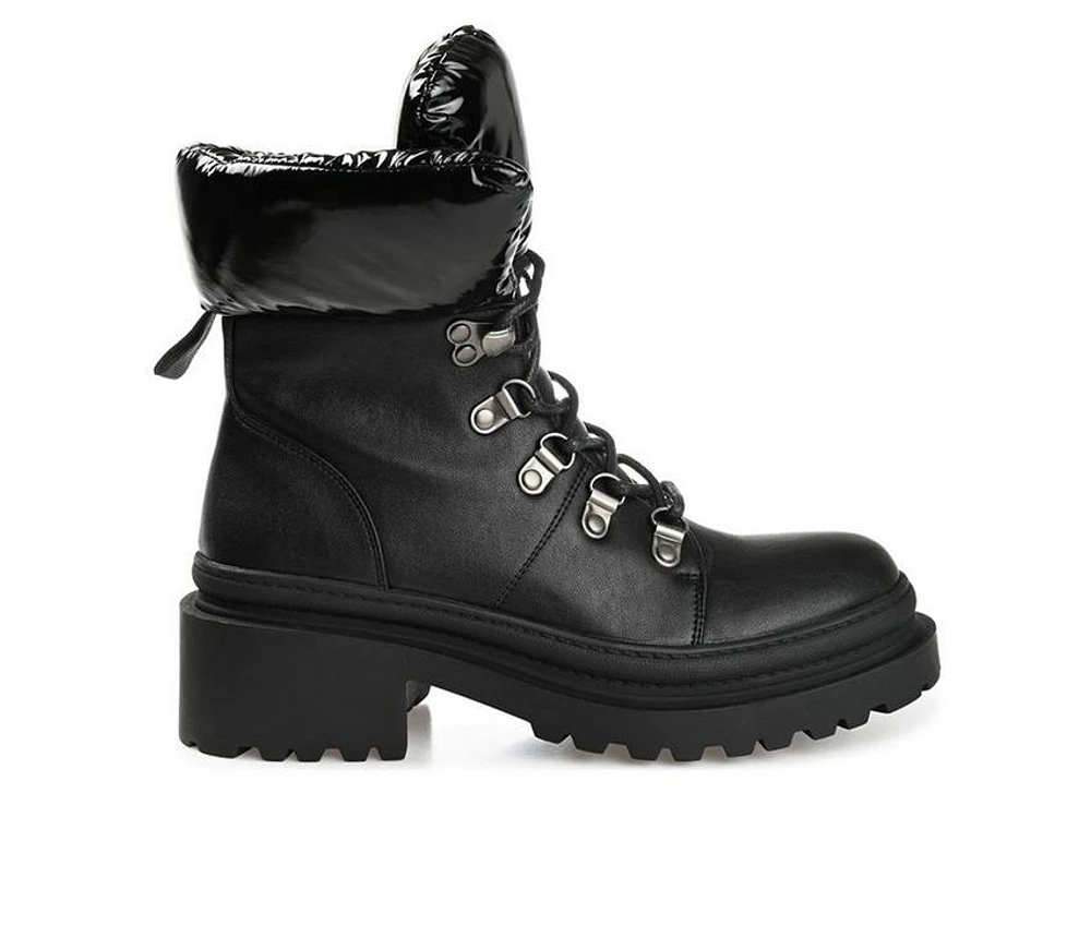 Women's Journee Collection Irrah Heeled Combat Booties