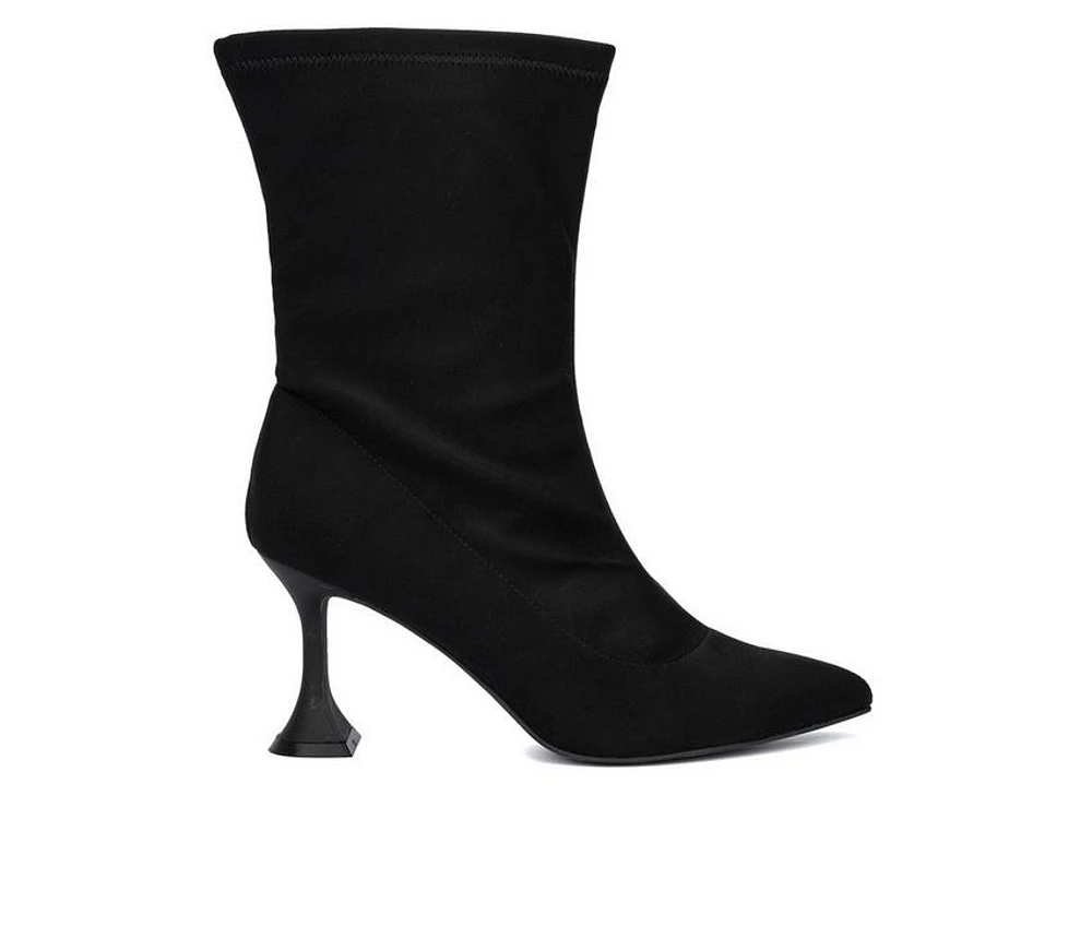 Women's Fashion to Figure Kia Wide Width Heeled Booties