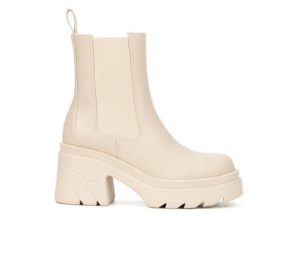 Women's New York and Company Tessa Heeled Chelsea Booties