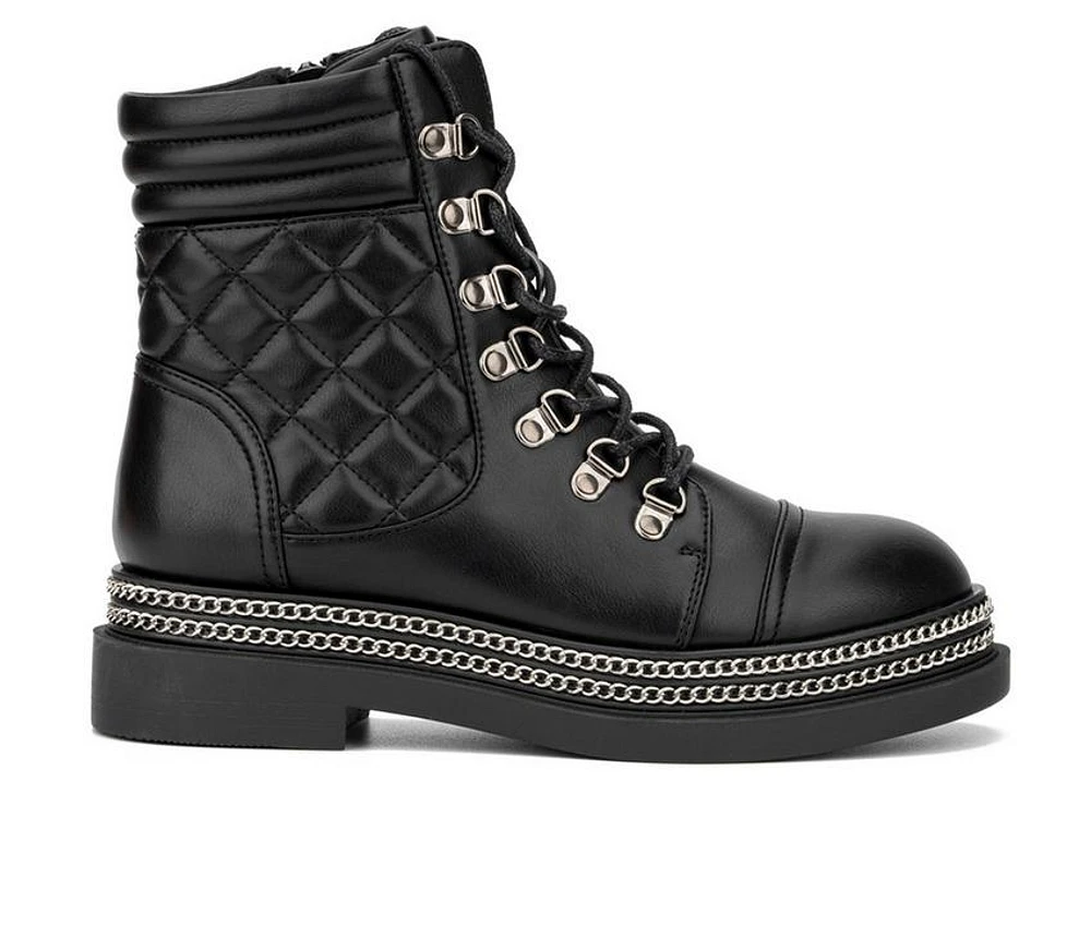 Women's New York and Company Katelynn Lace Up Booties