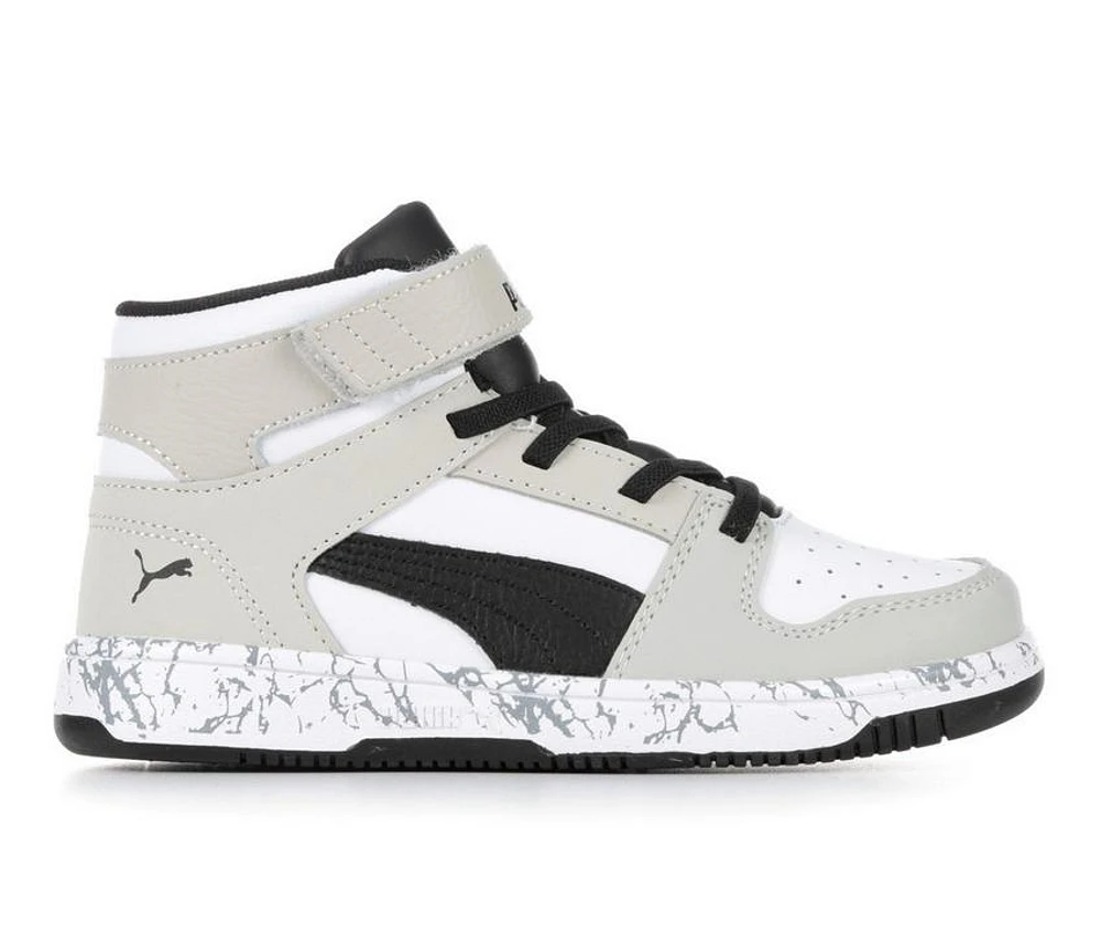 Boys' Puma Little Kid & Big Rebound Layup Mid Marble Sneakers