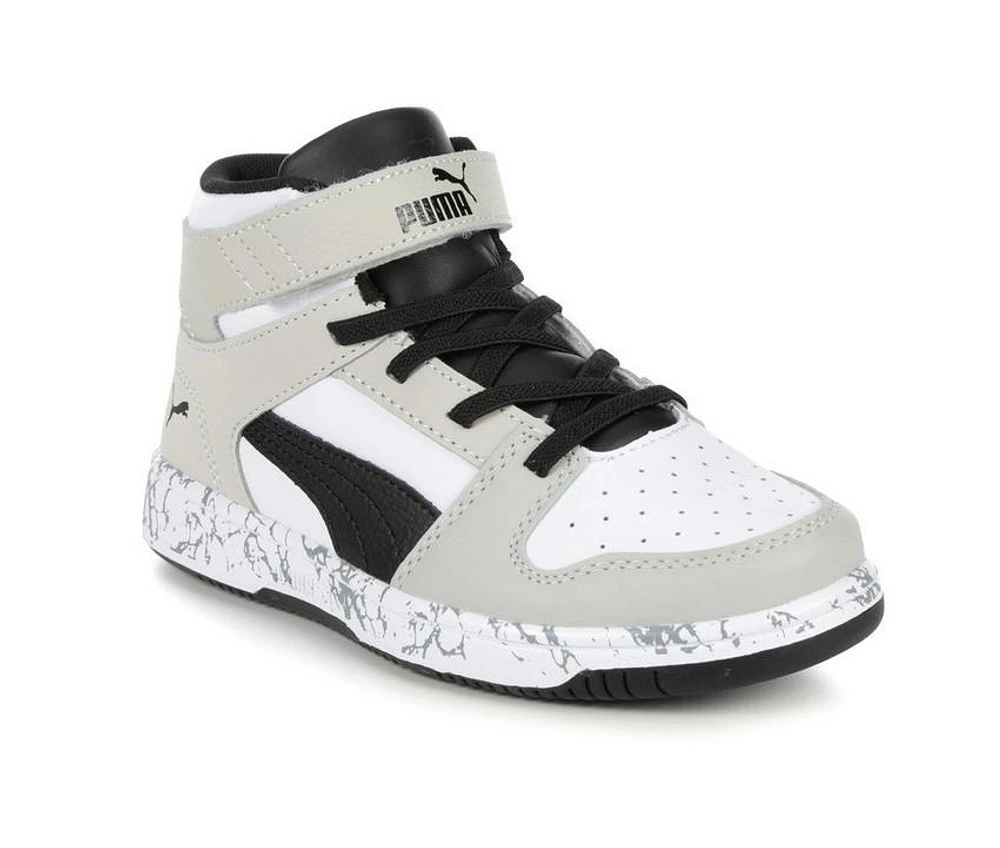 Boys' Puma Little Kid & Big Rebound Layup Mid Marble Sneakers