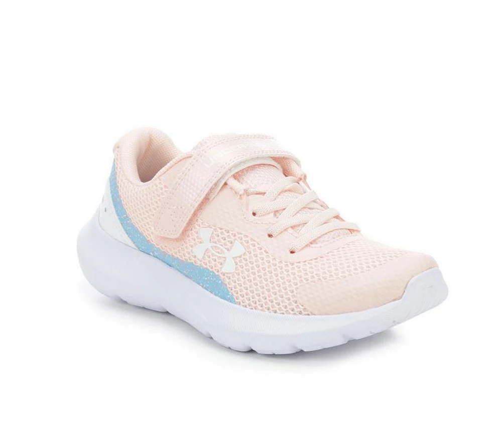 Girls' Under Armour Little Kid GPS Surge 3 Print AC Running Shoes