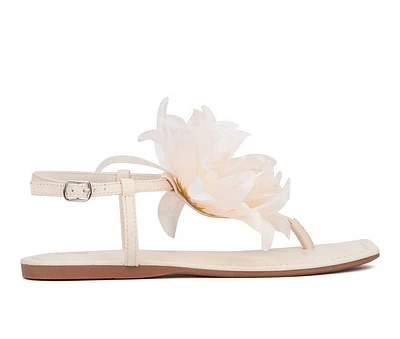 Women's New York and Company Big Flower Sandals