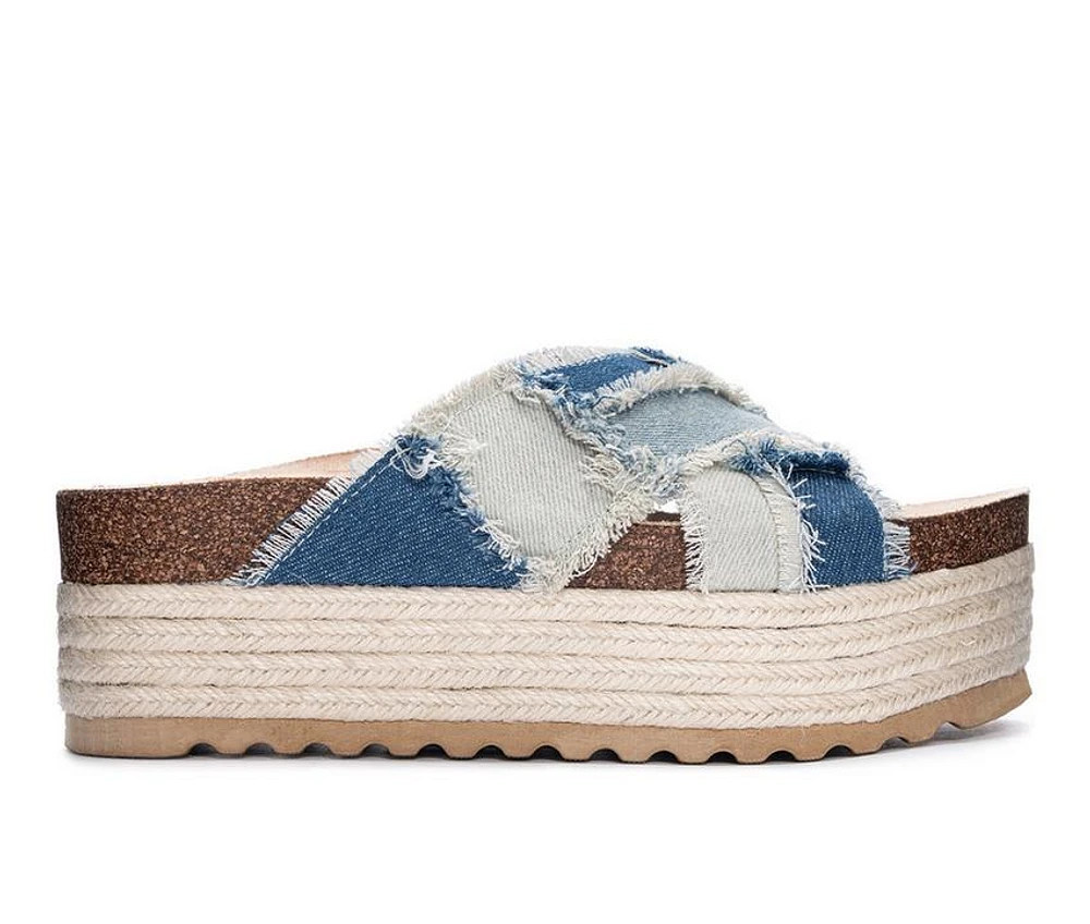 Women's Dirty Laundry Plays Platform Footbed Sandals
