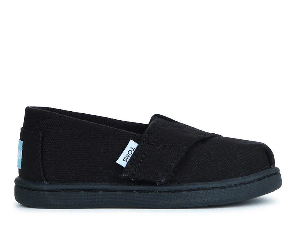 Boys' TOMS Infant & Toddler Little Kid Tiny Alpargata Black Slip-On Shoes