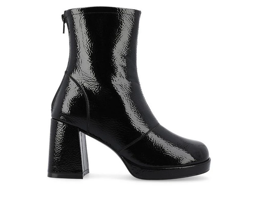 Women's Journee Collection Aylani Low Platform Heeled Booties
