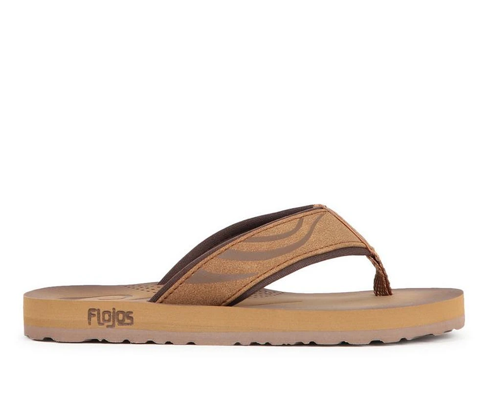 Boys' Flojos Little Kid & Big Cuero Debossed Thong Strap Sandals