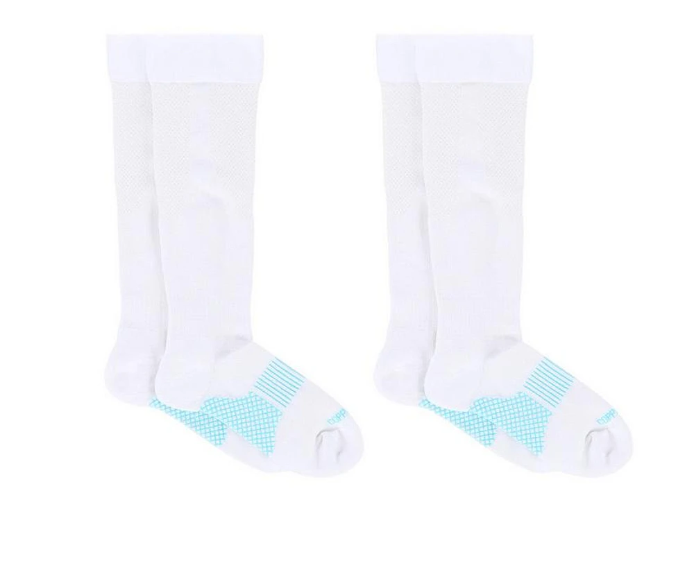 Copper Fit 2 Pack Women's Energy Over Calf Crew Socks