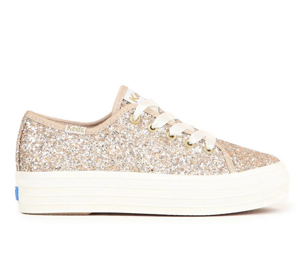 Girls' Keds Little Kid & Big Triple Up Glitter Celebrations Platform Sneakers