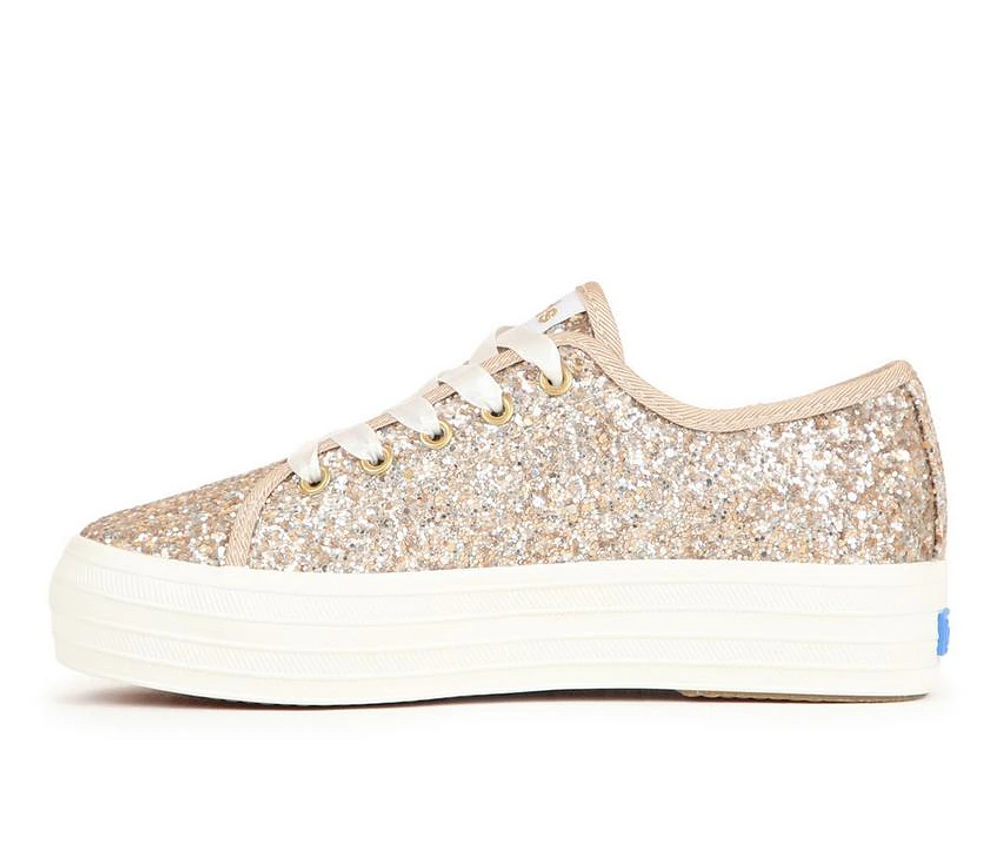 Girls' Keds Little Kid & Big Triple Up Glitter Celebrations Platform Sneakers