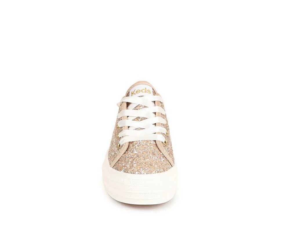 Girls' Keds Little Kid & Big Triple Up Glitter Celebrations Platform Sneakers