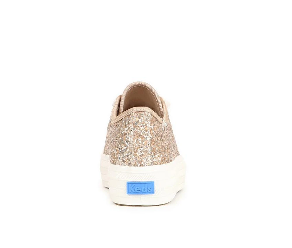 Girls' Keds Little Kid & Big Triple Up Glitter Celebrations Platform Sneakers