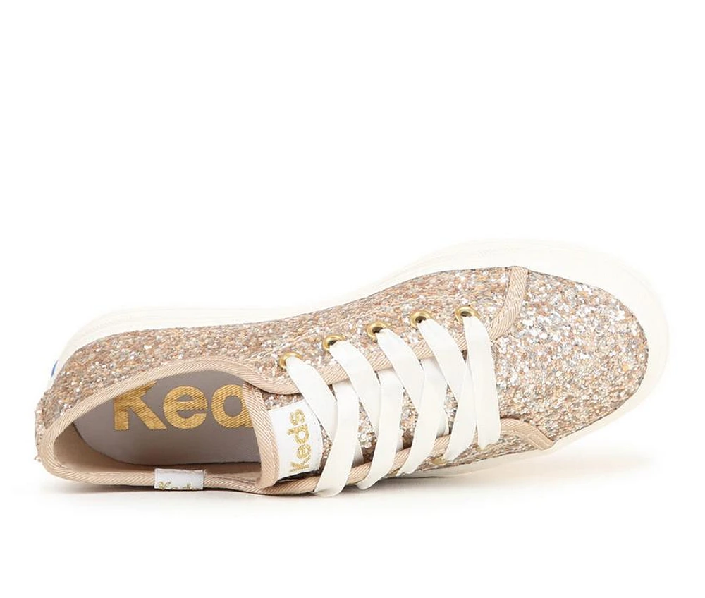 Girls' Keds Little Kid & Big Triple Up Glitter Celebrations Platform Sneakers
