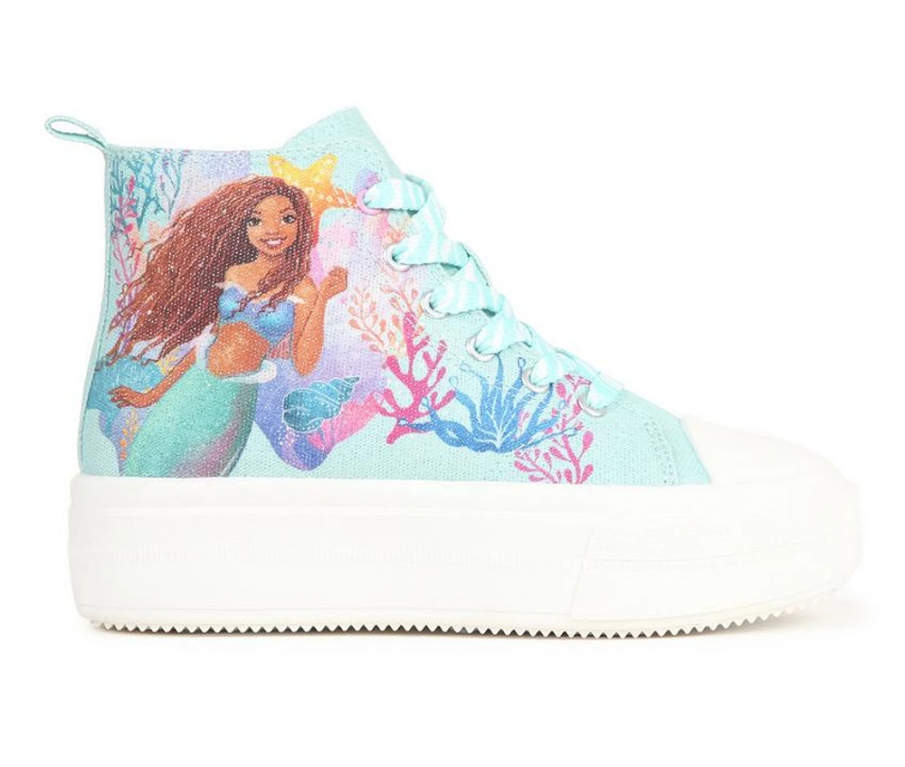 Girls' Disney Little Kid & Big 13-4 Ariel Mid Top Sneakers