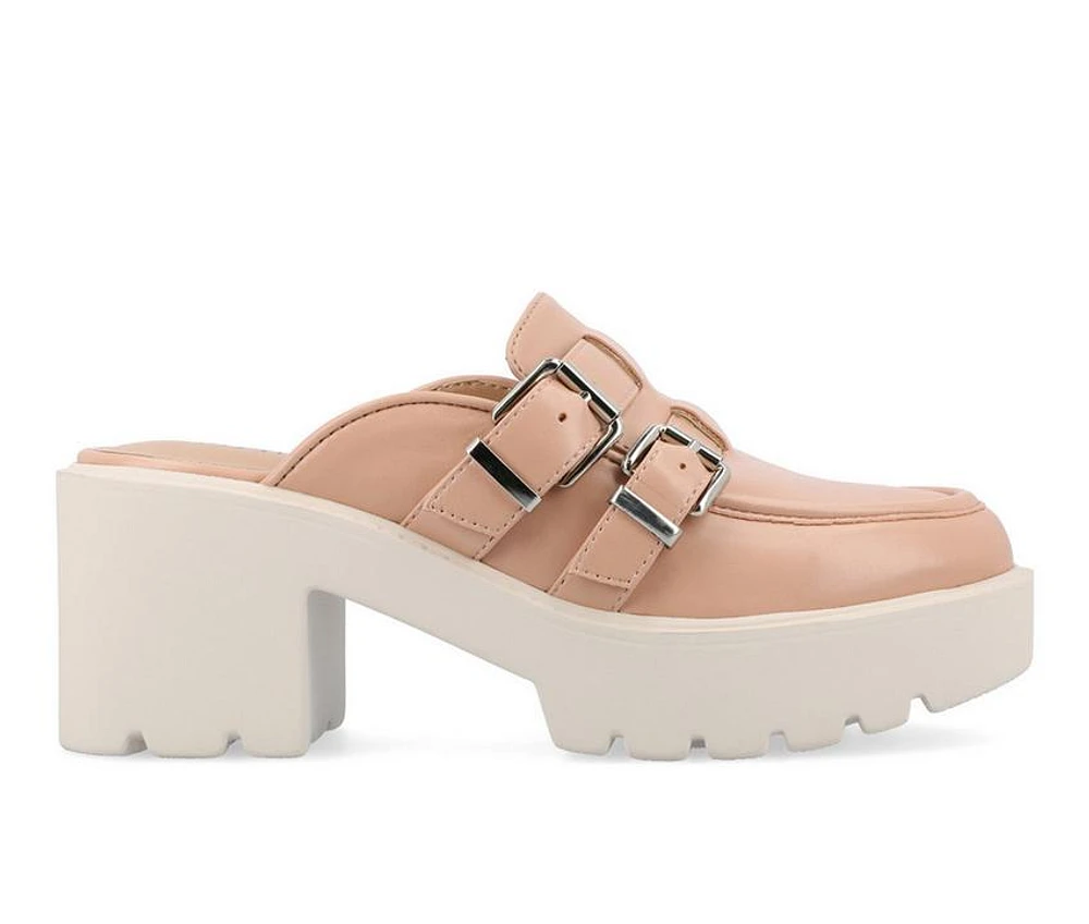 Women's Journee Collection Brydie Platform Heeled Mules