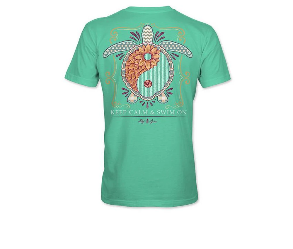 Lily Grace Yin Yang Turtle Short Sleeve Shirt