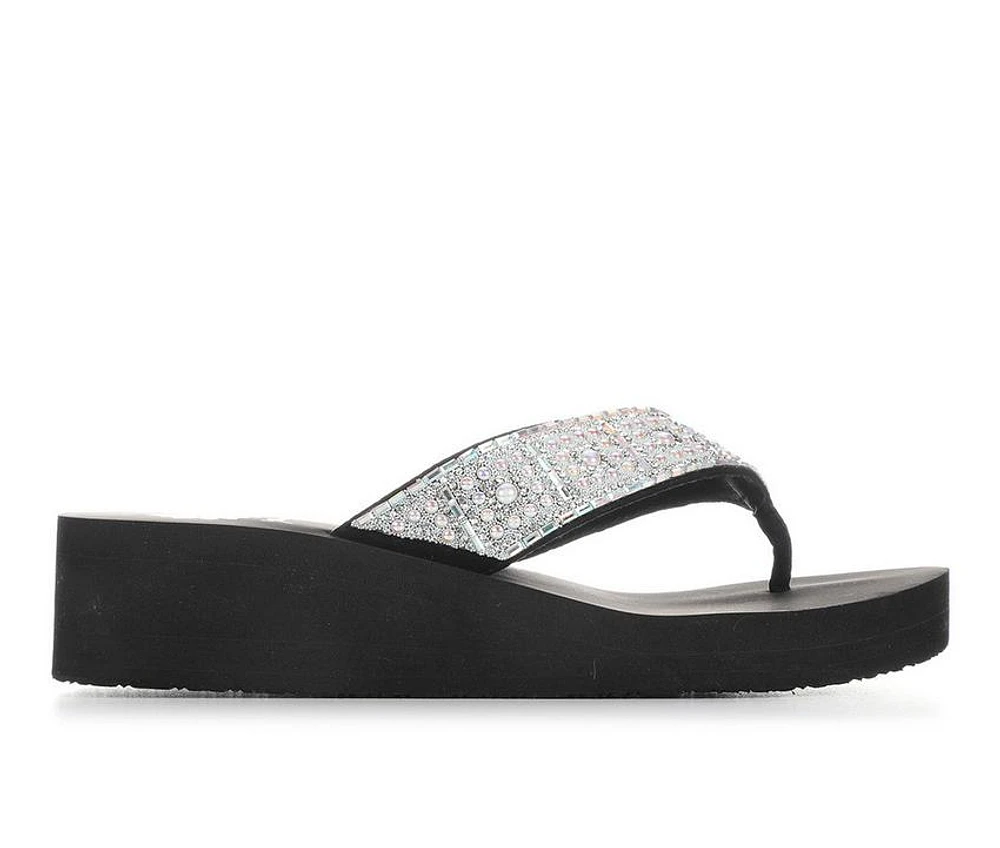 Women's Yellow Box Darlene Wedge Flip-Flops