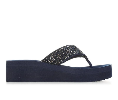 Women's Yellow Box Tari Wedge Flip-Flops