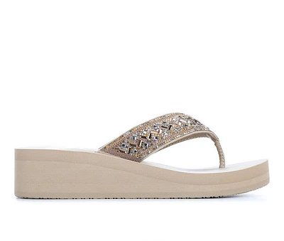 Women's Yellow Box Selma Wedge Flip-Flops