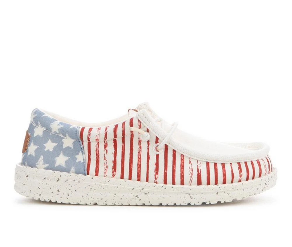 Kids' HEYDUDE Little Kid & Big Wallly Funk Americana Stars Casual Shoes
