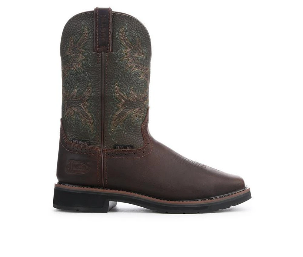 Men's Justin Boots Keavan ST Square Met Cowboy