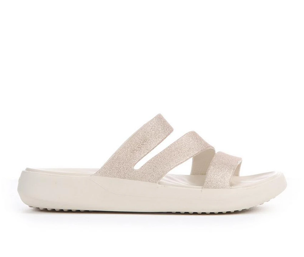 Women's Crocs Getaway Glitter Strappy Sandals