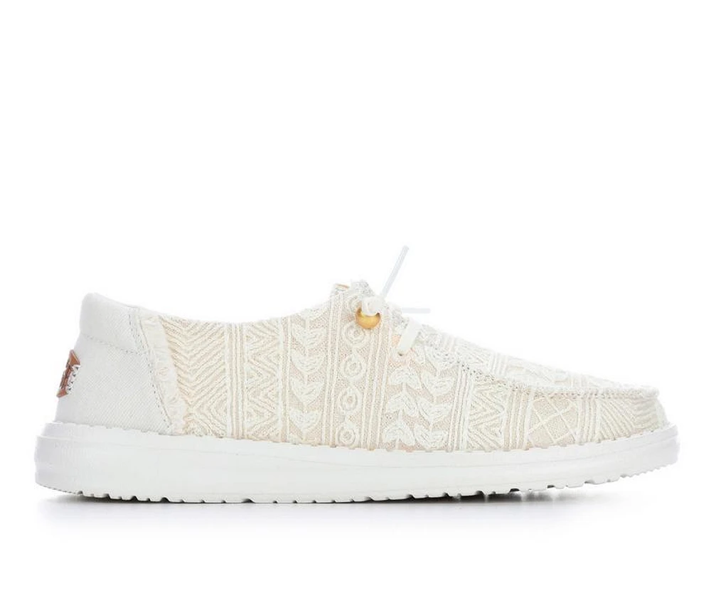 Women's HEYDUDE Wendy Crochet Lace Casual Shoes
