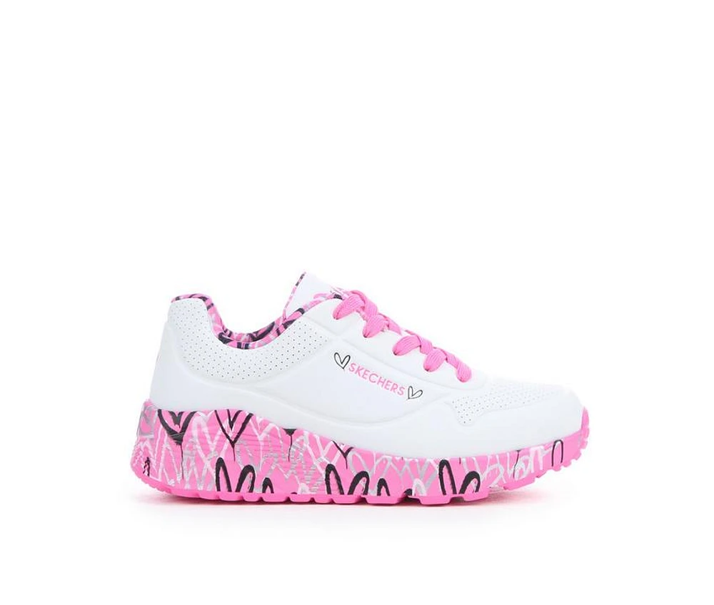 Girls' Skechers Street Little Kid & Big Uno Lite JGoldcrown Heart Sneakers