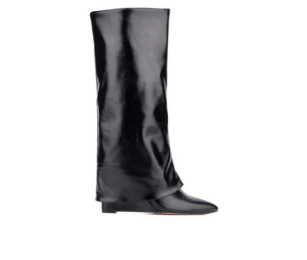 Women's New York and Company Queena Knee High Wedge Boots