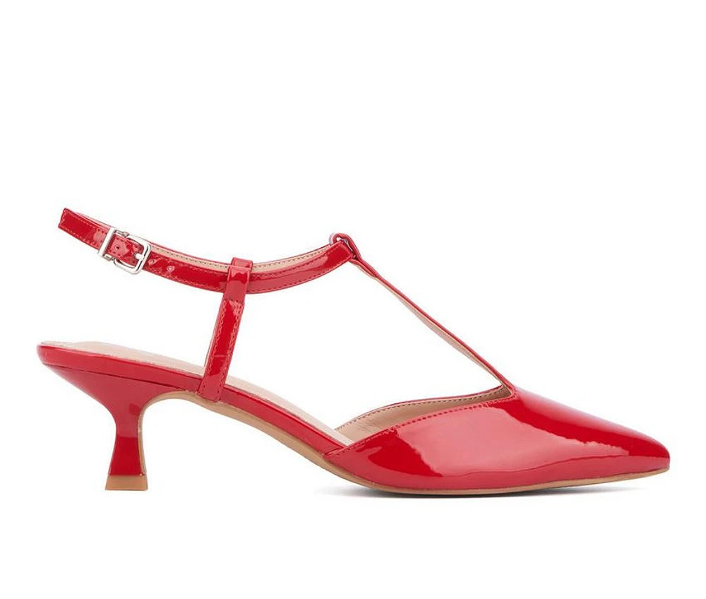 Women's New York and Company Vina T-Strap Pumps