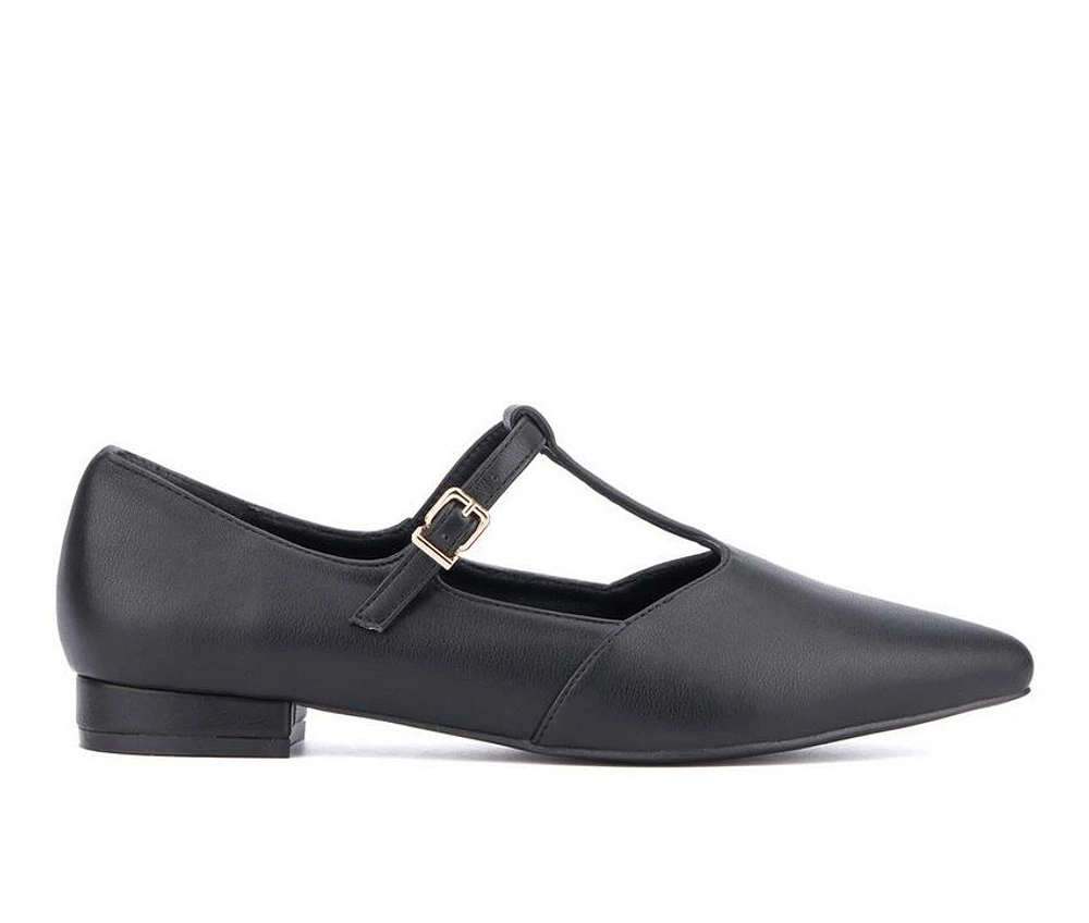 Women's New York and Company Vlada T-Strap Mary Jane Flats