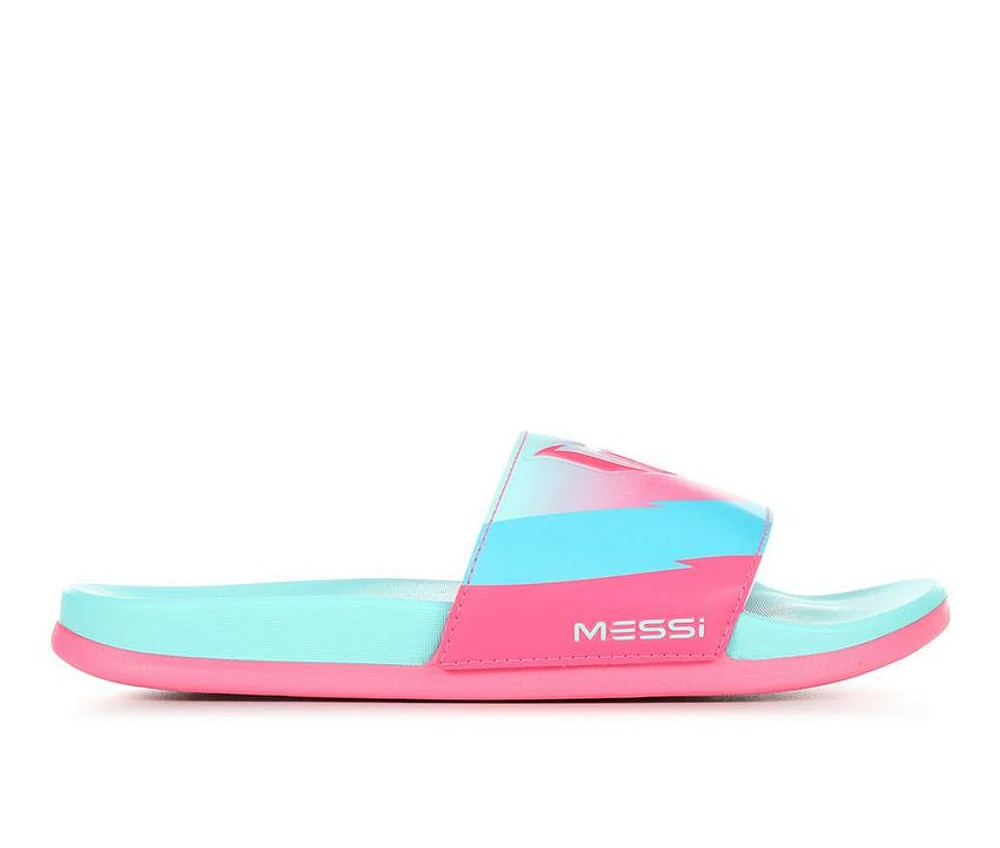 Girls' Adidas Little Kid & Big Adilette Comfort Messi Sport Slides
