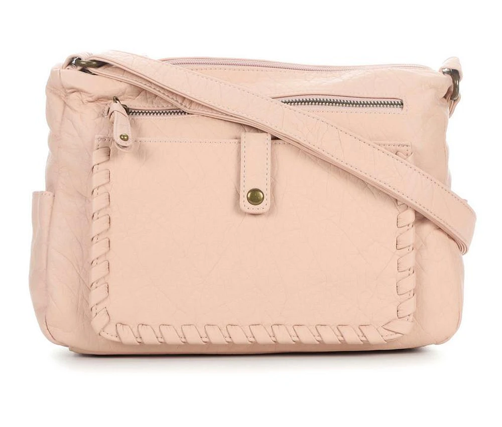 Bueno of California Elephant Whip Stitch Handbag