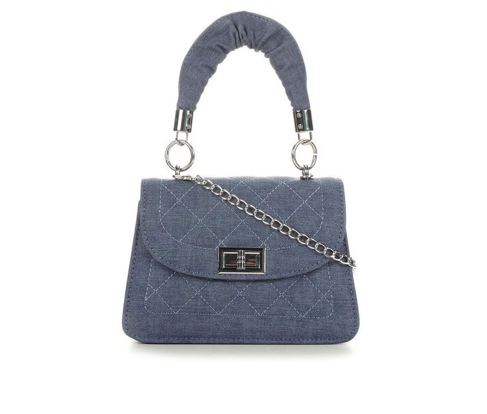 Olivia Miller Denim Quilted Crossbody Handbag